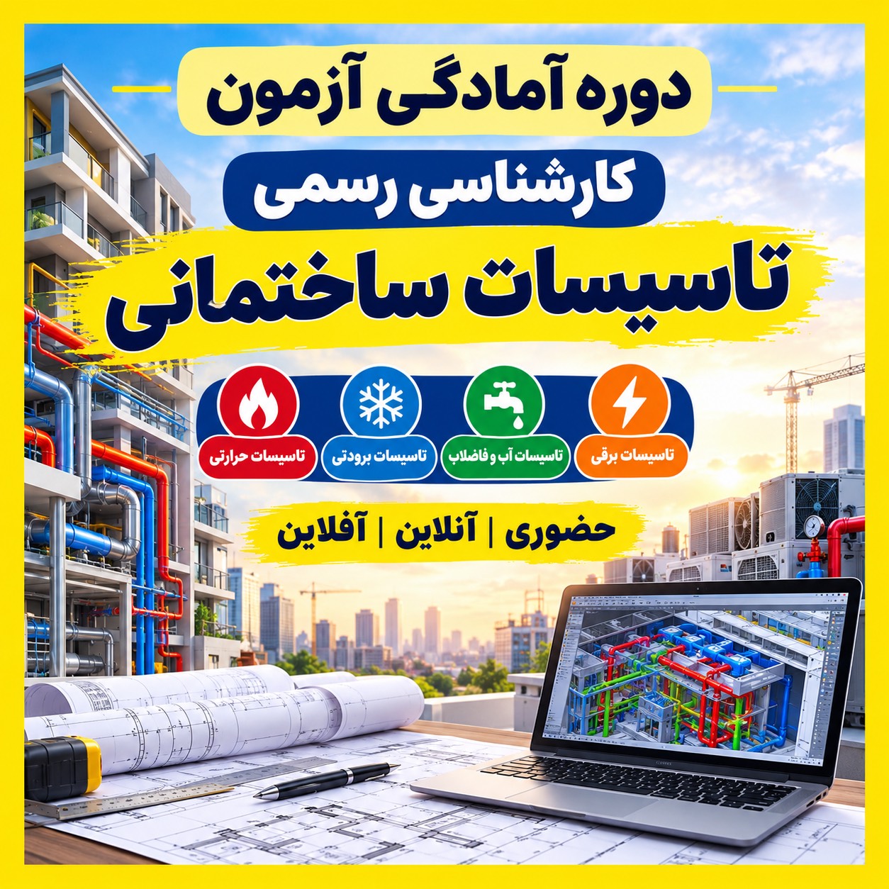 دوره های آمادگی کارشناسی رسمی تاسیسات ساختمانی