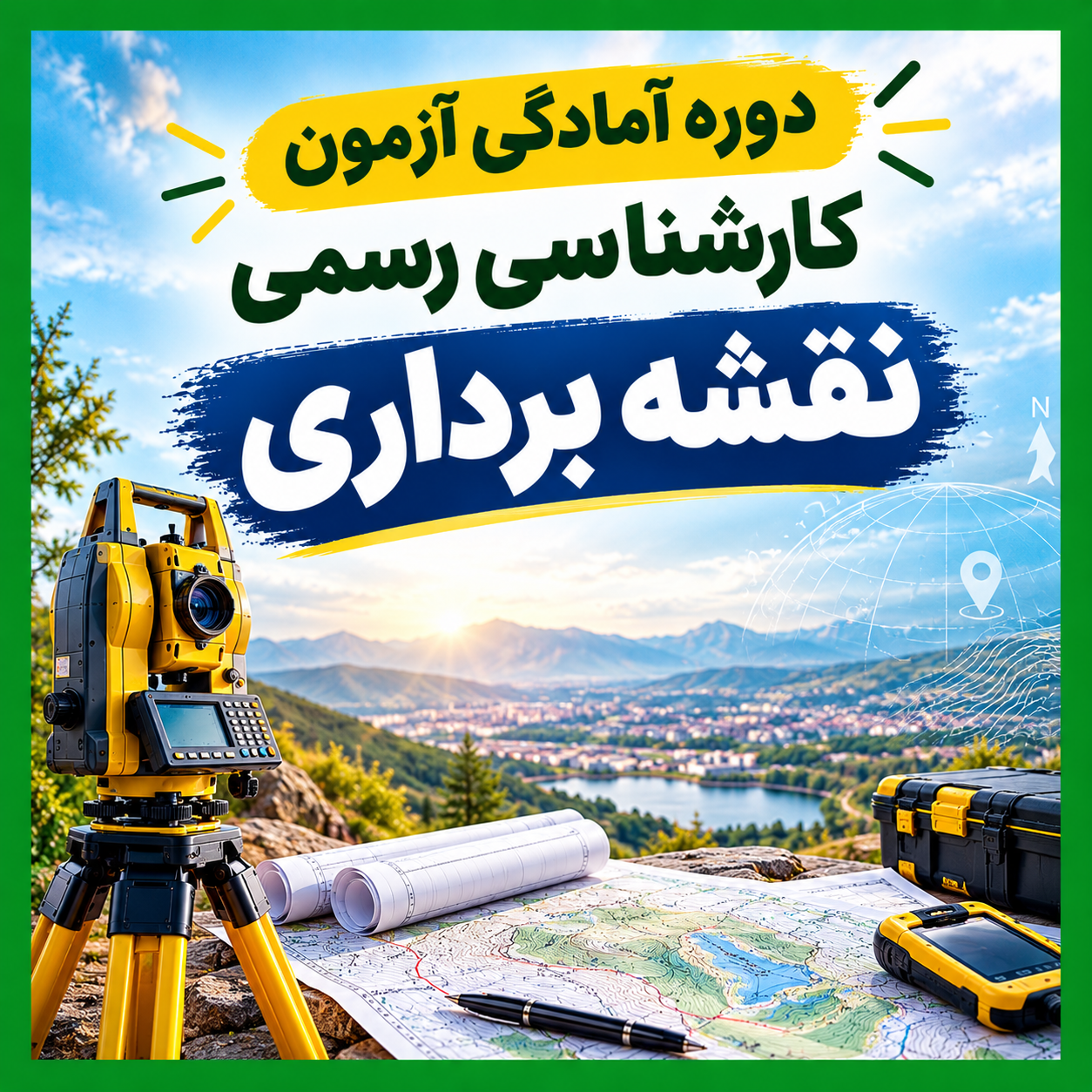 دوره های آمادگی کارشناسی رسمی نقشه برداری